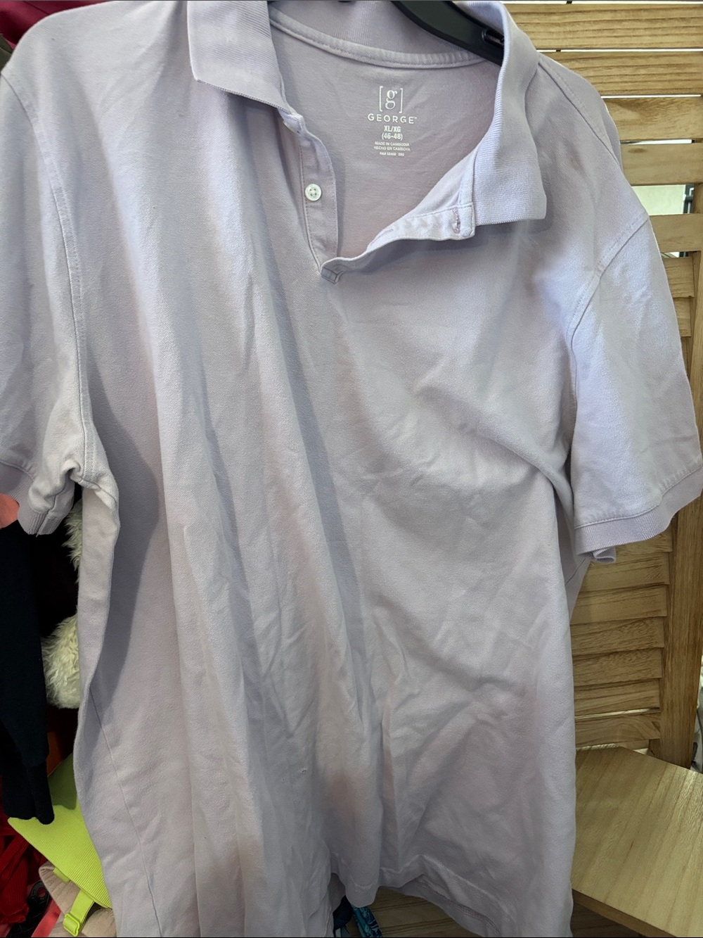 George Lavender Short-Sleeve Polo Xl